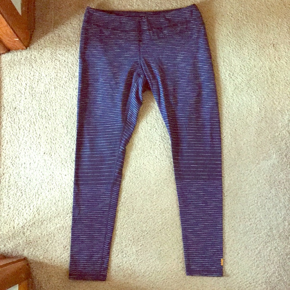 Lucy dark blue striped leggings